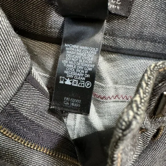 Kenneth Cole Vintage Y2K Embroidered Slit Flare Straight Leg Jean Pant Pocket 10 - Picture 9 of 16